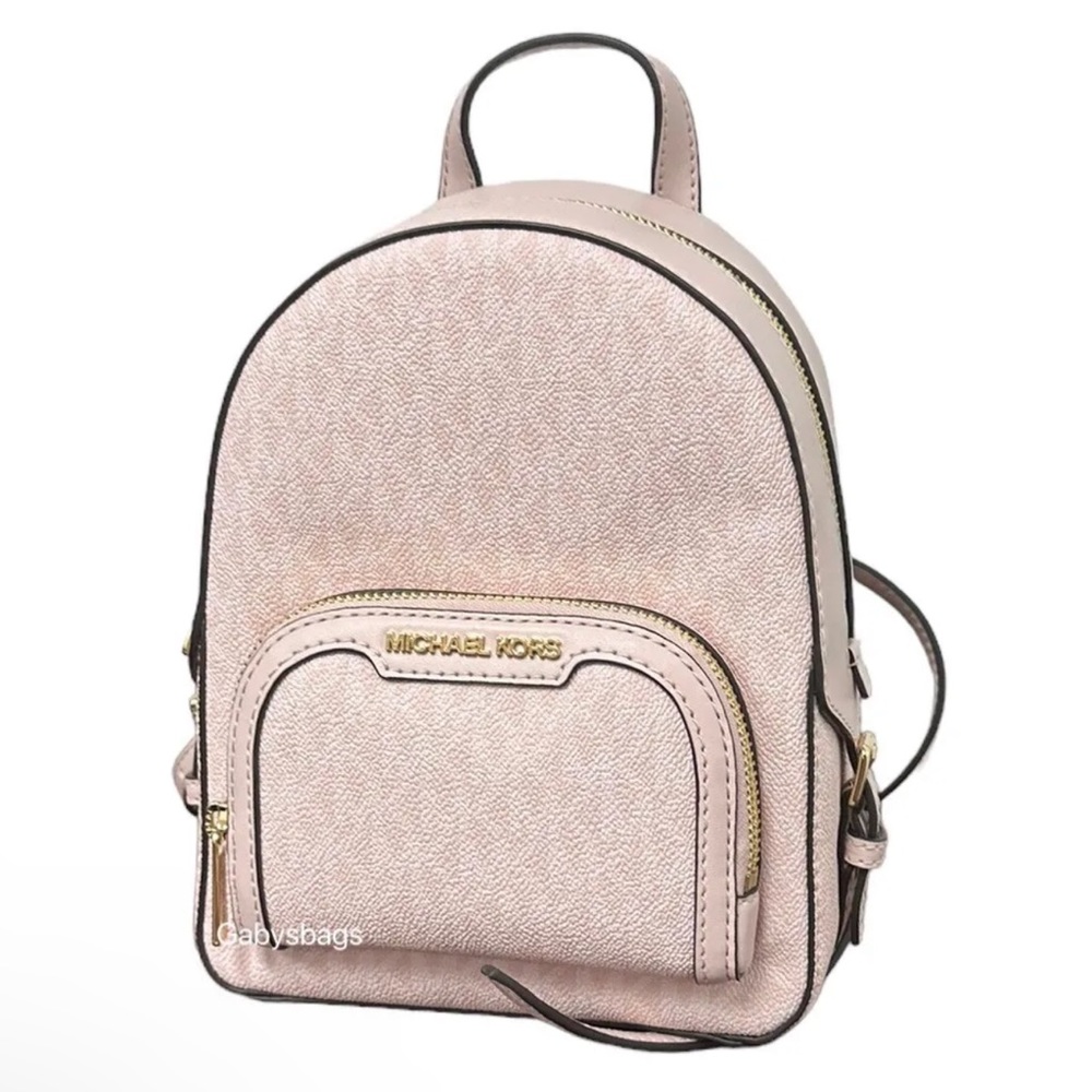 Michael Kors Jaycee XS Convertible Zip Pocket Backpack Bag Light Powder Blush - Picture 2 of 5